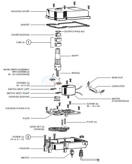 valve actuator diagram data wiring diagramhayward goldline valve actuators parts inyopools com rotork actuator wiring diagram hayward goldline valve actuators diagram